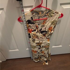 Tropical Rayon Wrap Dress